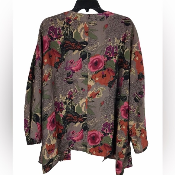 Soft surroundings tunic style open front cardigan size small - Picture 2 of 5